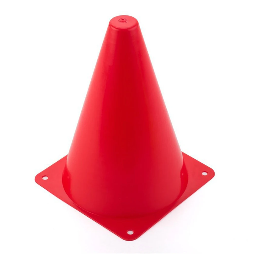 

10pcs Solid Road Pile Traffic Cone Outdoor Thicker Football Plastic Easy Storage Barrier Bucket With Hole Training Equipment