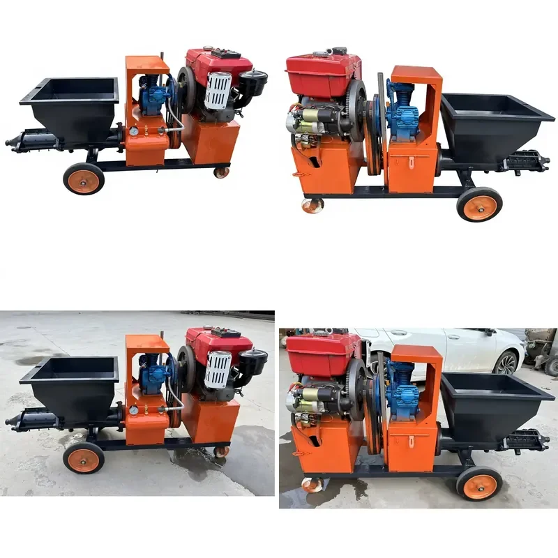 Diesel Power High-Pressure Spraying Machine for Multi-Functional Coating Cement Mortar Grouting Putty Stone Paint Plaster