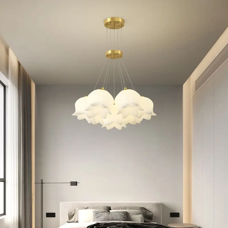 

All copper French American cream chimes orchid flower bedroom chandelier cloakroom simple retro lamps