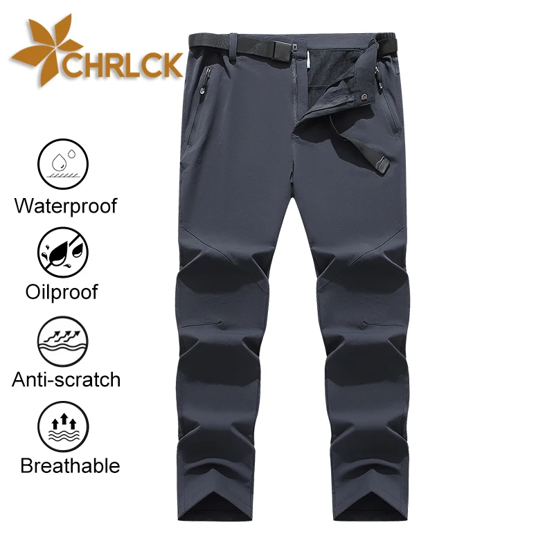 CHRLCK Men's Autumn Waterproof Hiking Pants Spring Windproof Camping Trousers Women Breathable Fishing Trekking Huntting Pants