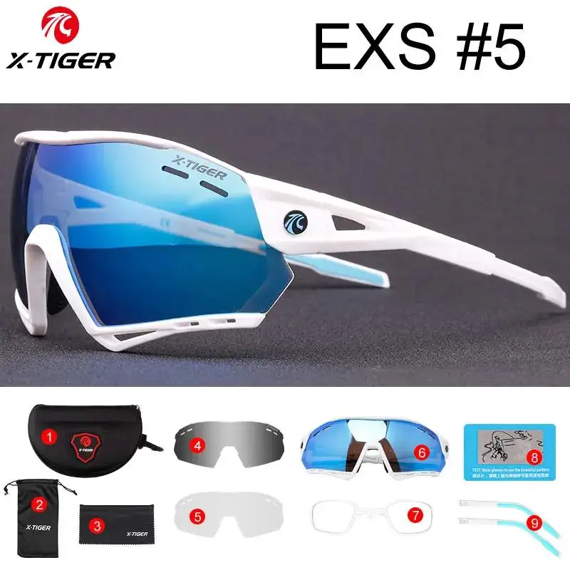 X-TIGER Bicycle Glasses Polarized UV400 Sports Bike Sunglasses Bike Riding Outdoor Sports Glasses Highway Mountain Bike Goggles