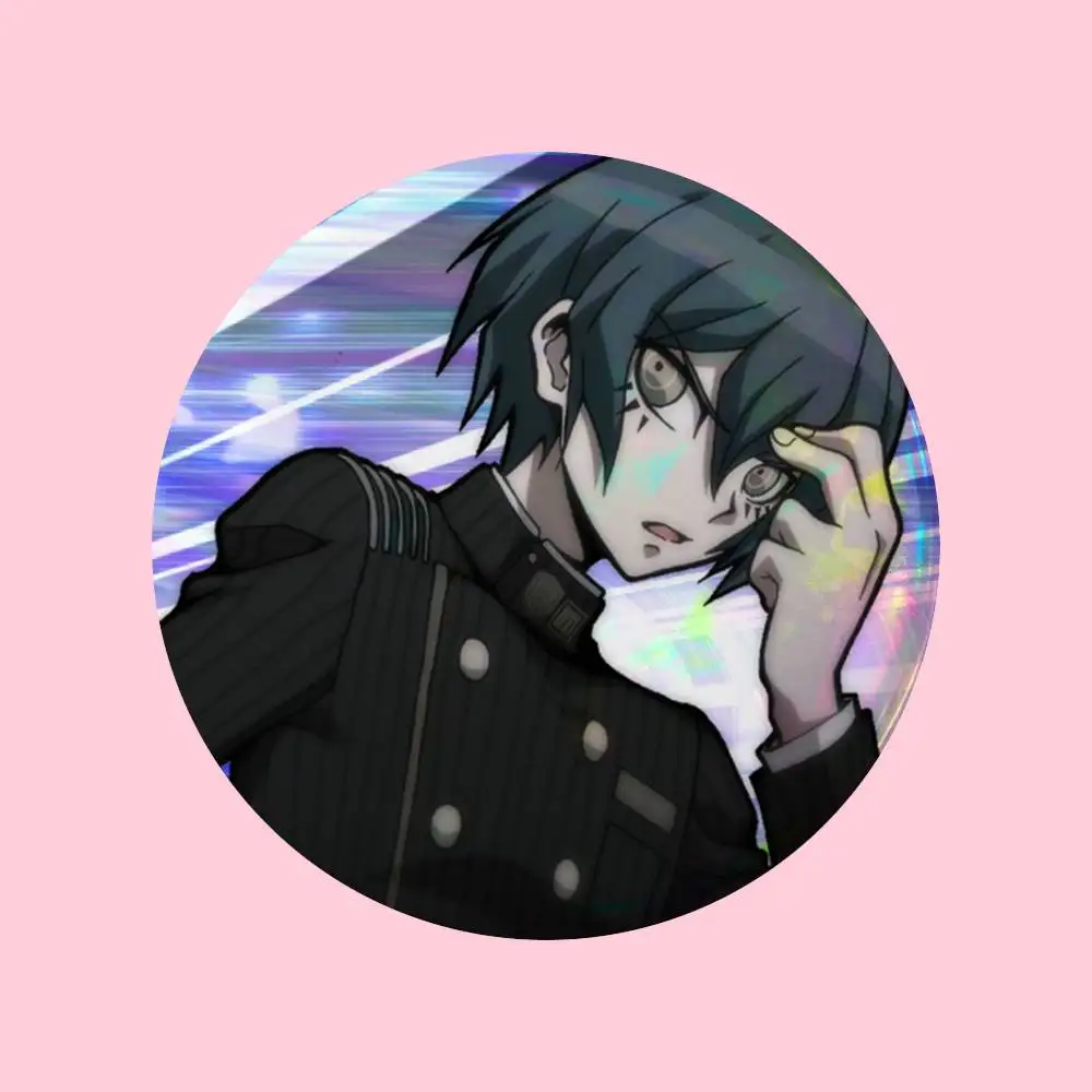 Coole H-Shuichi Saihara-W Abzeichen 25 32 44 58 75 mm Runde Cosplay-Pins Taschendekoration Fans Sammlerstücke Freunde Geschenke Brosche Souvenir – Detail 7