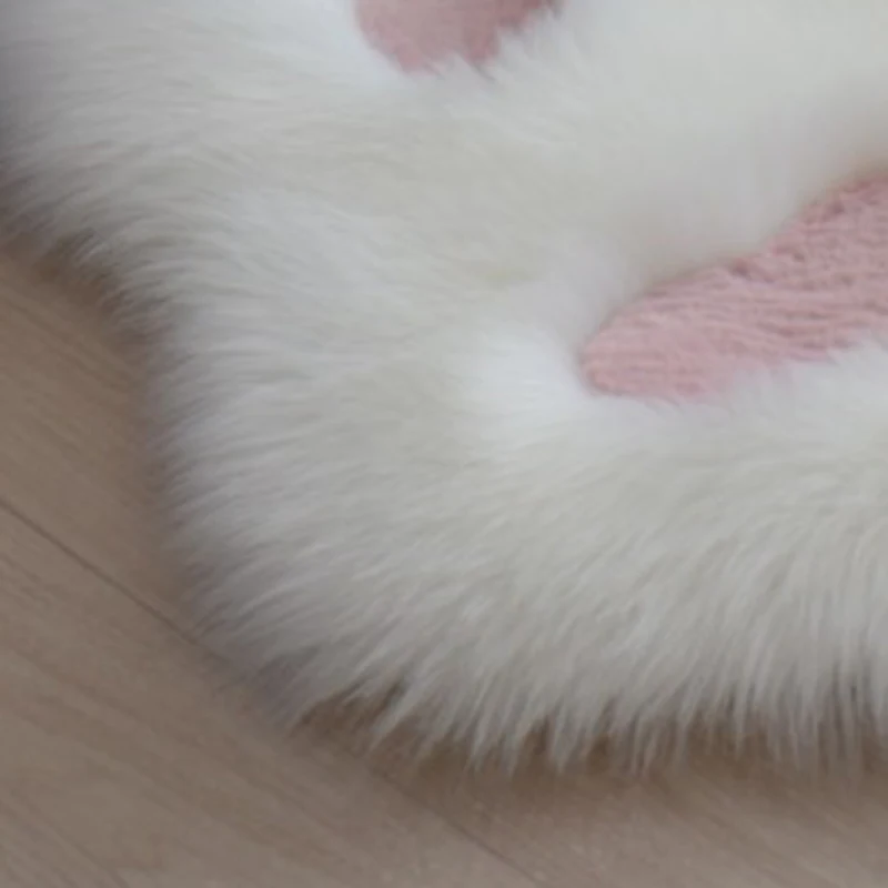 Cat Claw Fluffy Long Hair Rug Cute Seat Cushion Home Decoration Kawaii Children Bedroom Carpet Cute Room Decor Cloakroom Mat