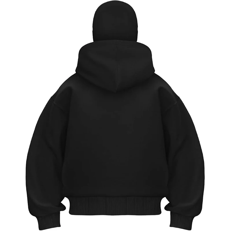 Men's Balaclava Zip Hoodie Winter Warm Casual Sweatshirt With Hooded Face Mask Zipper Design Sports Jacket Outdoor Sportswear ﻿