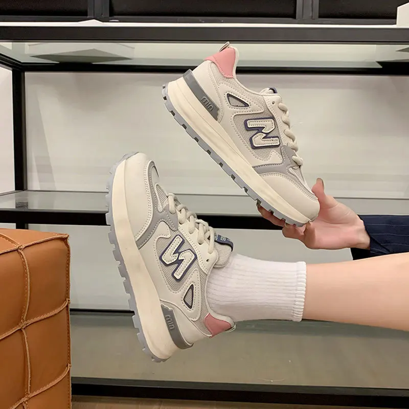 N word Gump shoes women 2024 spring new muffin bottom hundred matching old dad shoes fashion sports casual running shoes