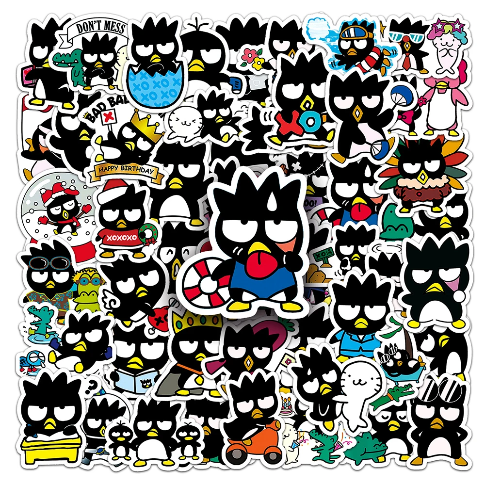 10/30/50pcs Cartoon BADBADTZ-MARU Stickers Anime Sanrio XO Kawaii Decals Waterproof DIY Laptop Car Phone Bike Kids Sticker Toys