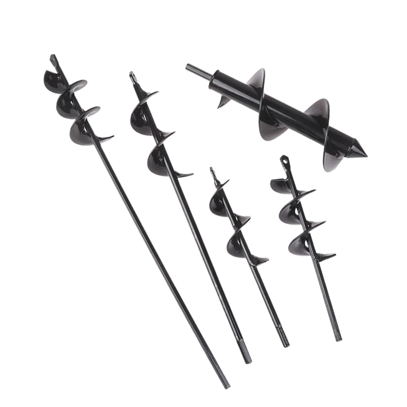 NEW Garden Planting Flowers And Plants Digging Hole Drill Bit Spiral Rod Loose Soil Alloy Ground Ddrill Bit Short Rod