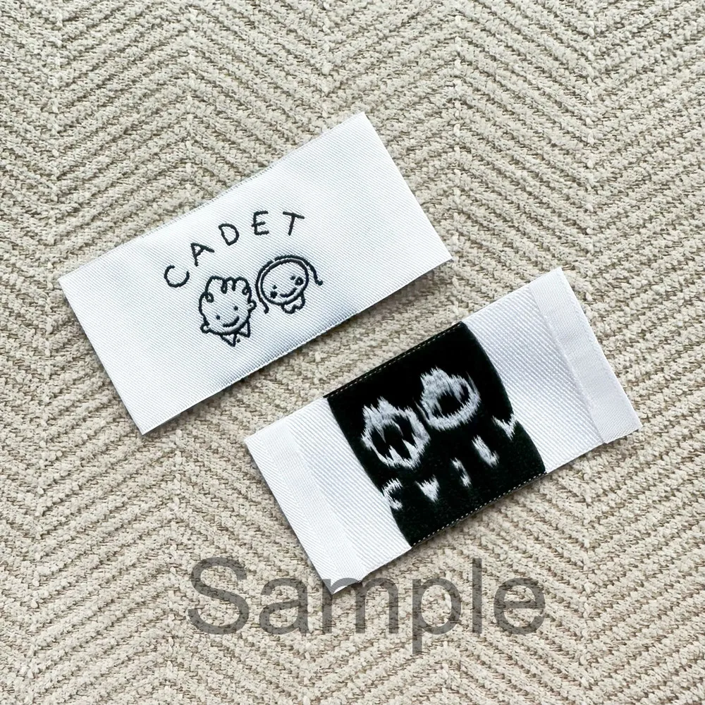 Custom Woven Labels For Clothing Shoes Tag Personalized Logo Washable Garment Tags Sewing Accessories 24040801