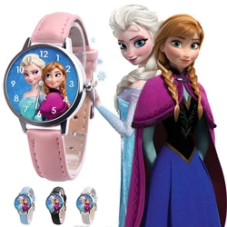 Disney Frozen Snow Princess Elsa Crianças Relógios Meninas Crianças Assistir Meninos Relógio de Presente Mulheres Esporte Pulso Relogio feminino