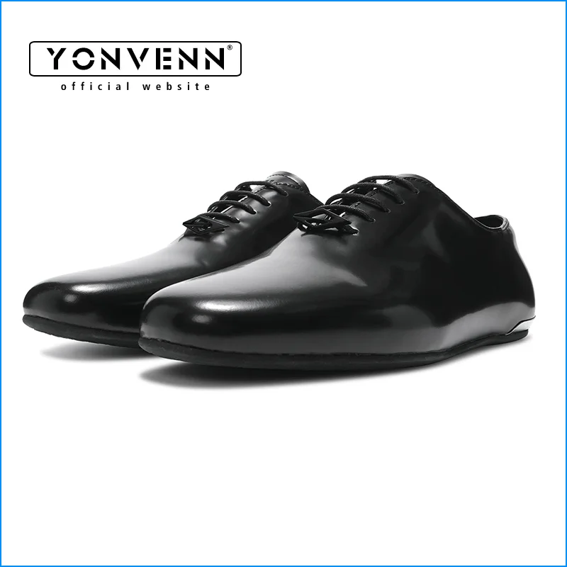 

Top layer cowhide round toe loafers men's thin soled metal casual formal leather shoes work commuting derby shoes