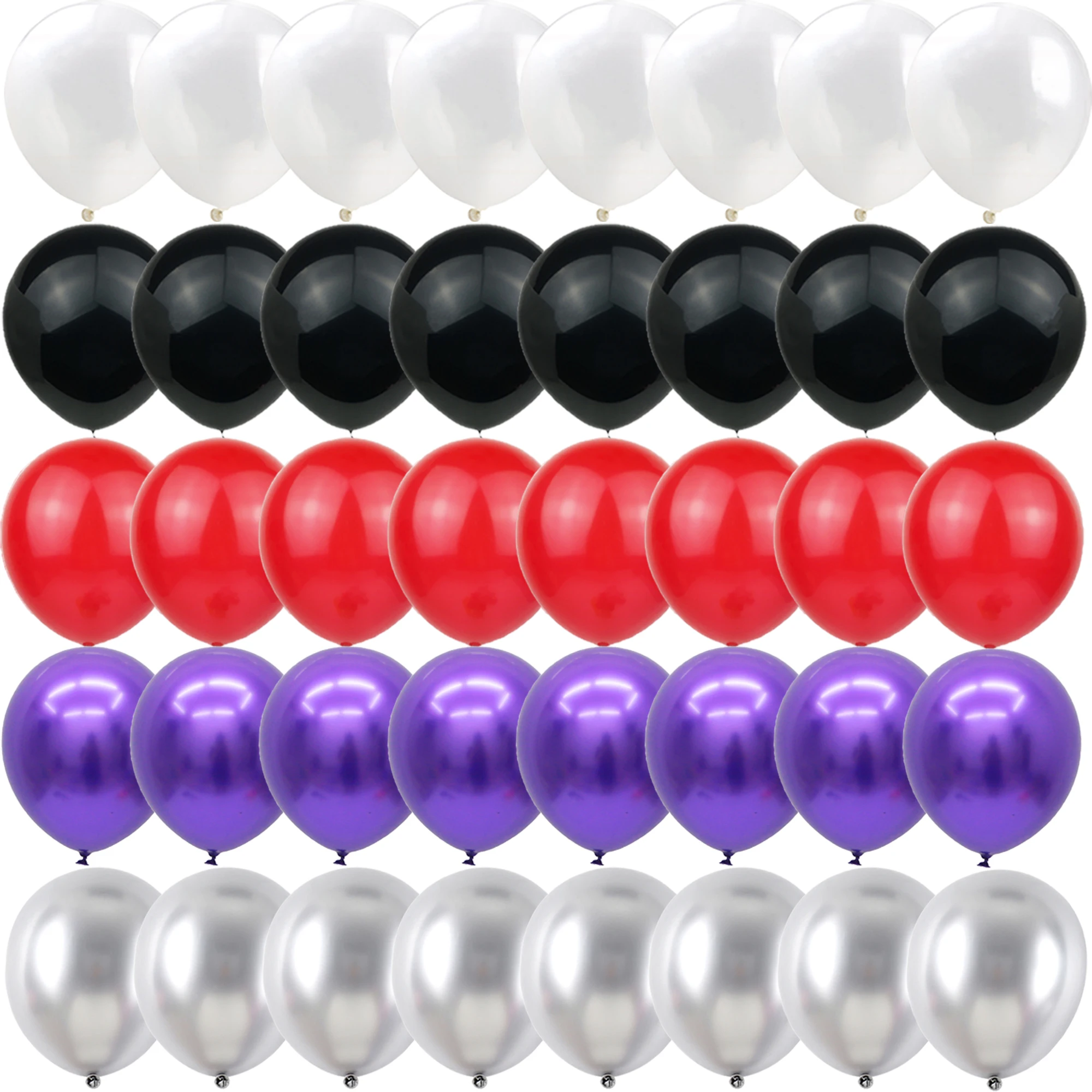 40/50pcs rot, schwarz, silber, lila Luftballons Geschlecht offenbaren Hochzeit Valentinstag Baby party Geburtstag Globos Party Dekorationen