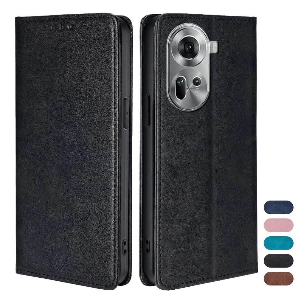 

GEFENIS Card Slots Magnetic Phone Case For OPPO Reno 11 10 9 8 7 Pro Plus 8T 8Z 7Z 8 7 Lite Leather Flip Case Cover Stand Funda
