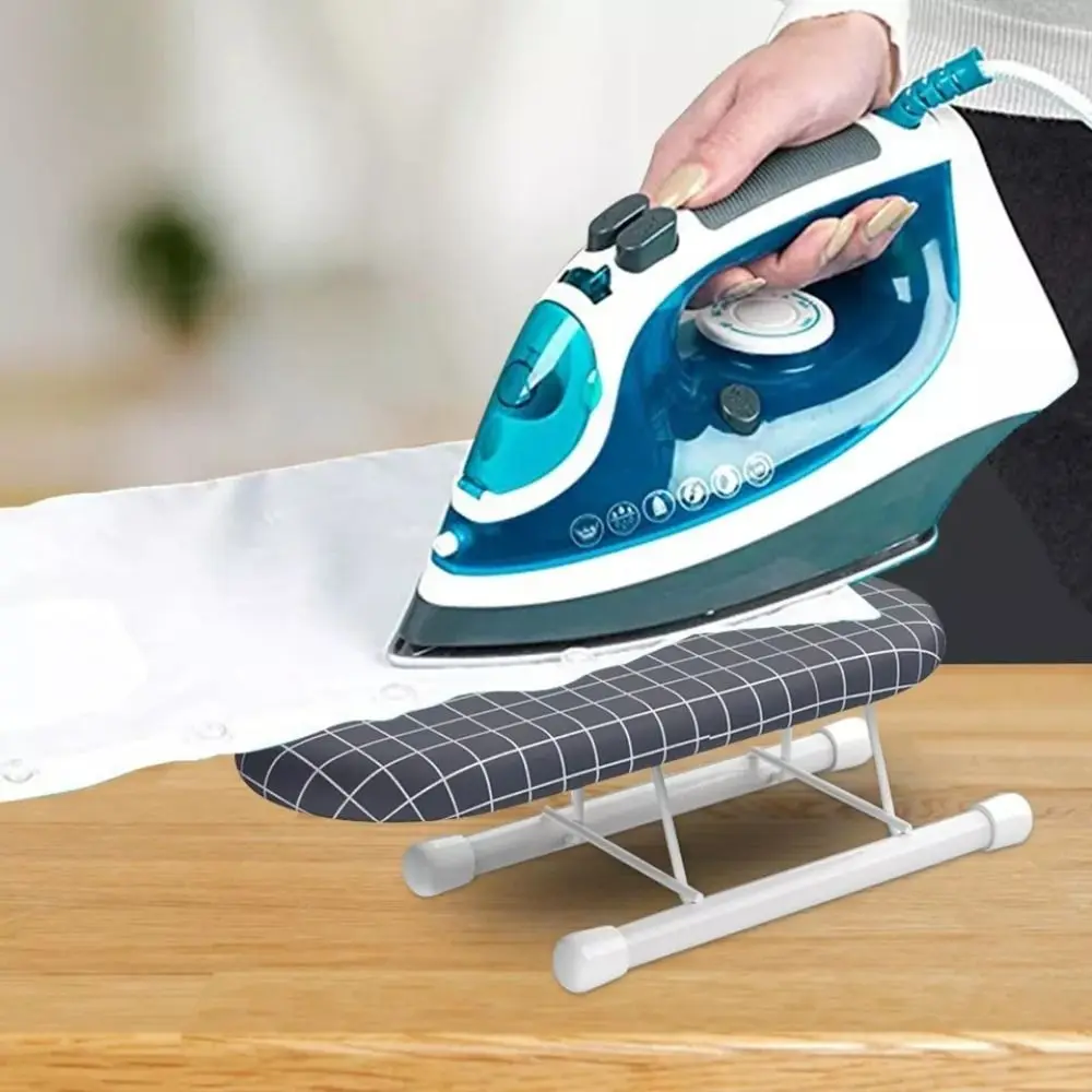 Portable Foldable Mini Ironing Board Heat Resistant Home Supplies Ironing Board Rack Metal Household Clothes Ironing Cover