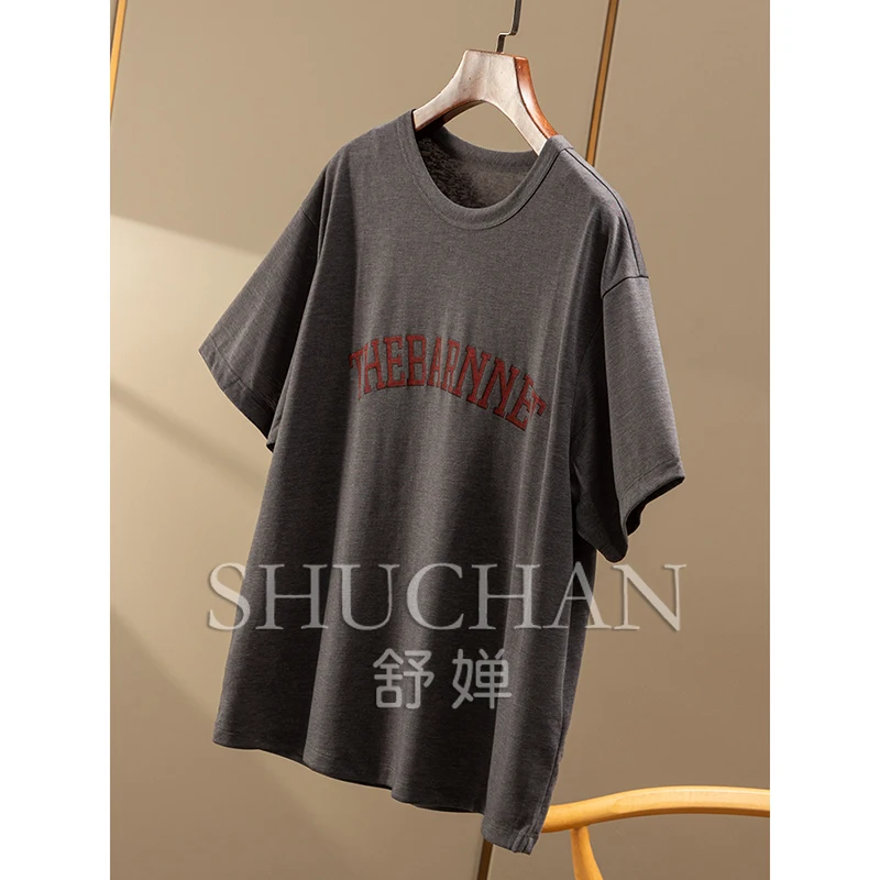 رسالة عادية فضفاض القطن تي شيرتات قصيرة الاكمام المرأة 89A9 Blusas Mujer De Moda 2025 الصيف المرأة تي شيرت #3