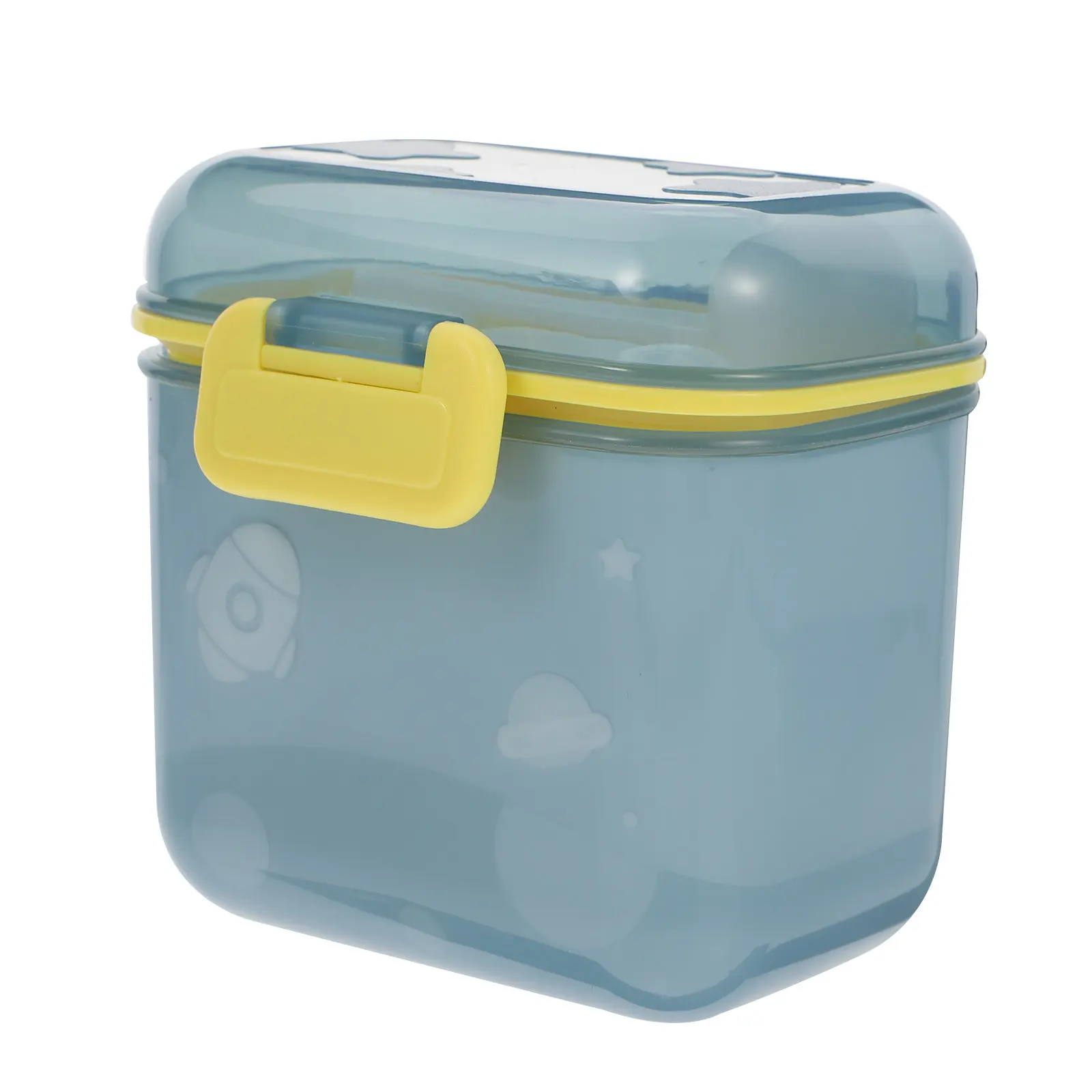 

1Pcs Baby Milk Powder Storage Box Portable Blue Airtight Moisture Proof Formula Dispenser Spoon Holder Snack Container