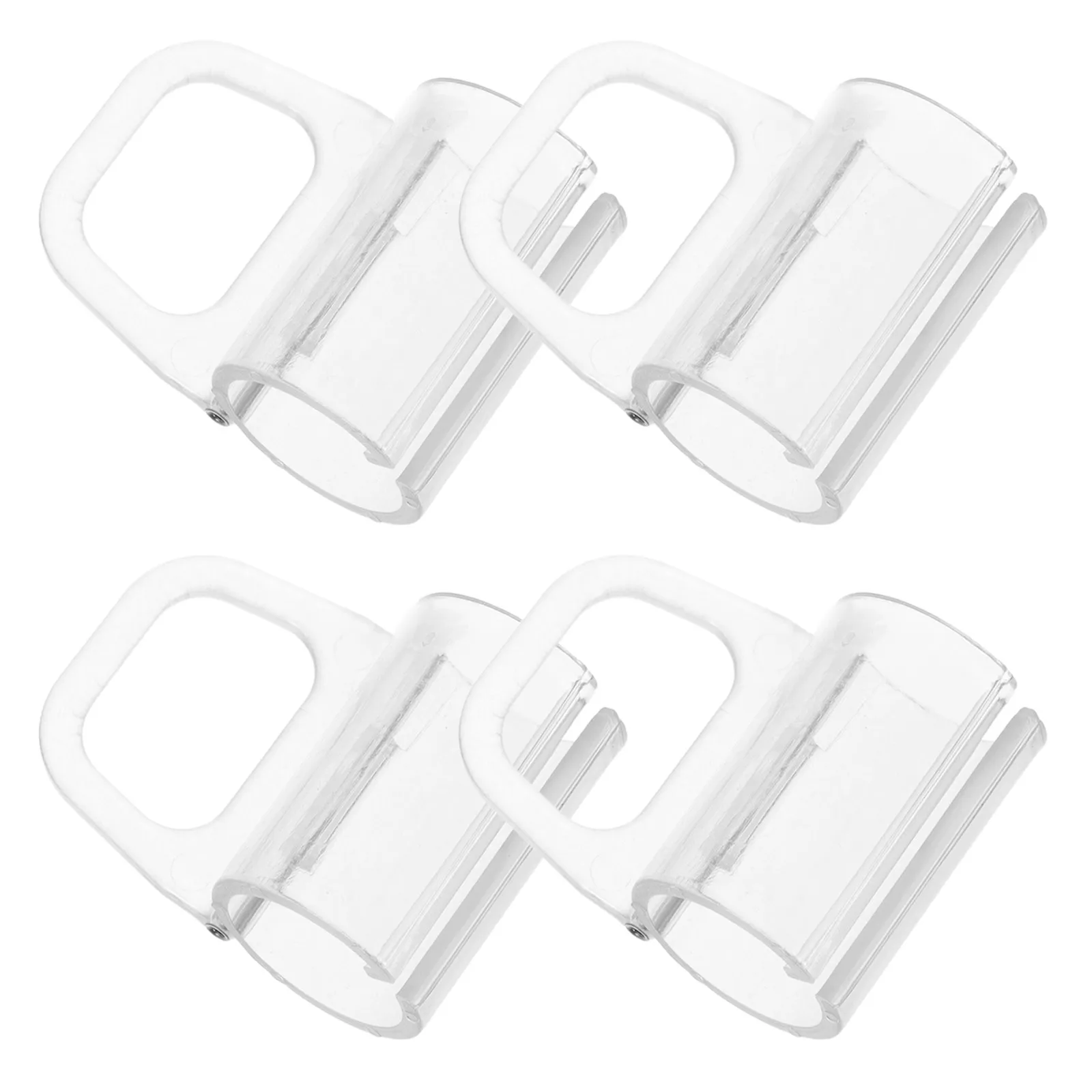 4Pcs Cordless Blind Handles Clear Transparent Bottom Rail Pull Replacement for Roller Shades Honeycomb Cellular Window Shade