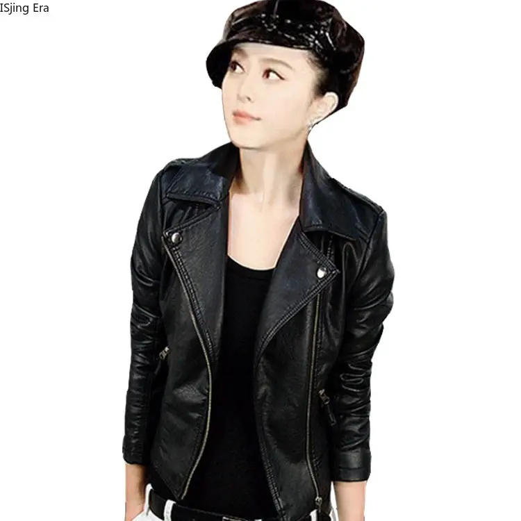 2023 Women Jacket Large Motorcycle PU Leather Jacket X1