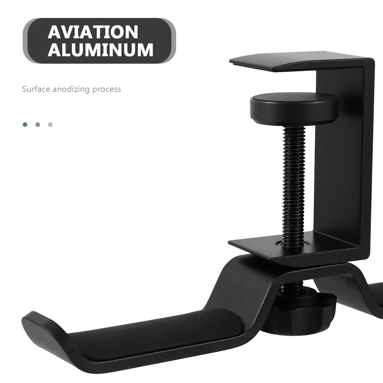 

Dual Headphone Holder Hanger Rotatable 360 Degrees Desk Mount Bracket Hook for Headset Under Desk Accessories Small