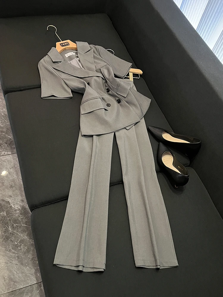 

Ele осенне-зимний комплект женского модного комплекта из двух предметов, профессиональная повседневная одежда Busin для поездок на работу