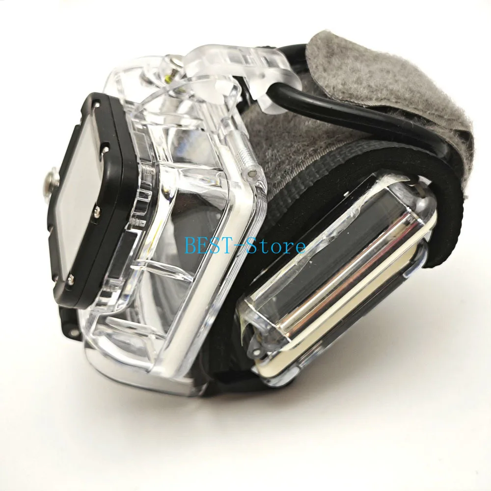 Оригинальный водонепроницаемый чехол для дайвинга длиной 60 м с ремешком на запястье и 2 задней камеры для Gopro Hero 4 3 3+