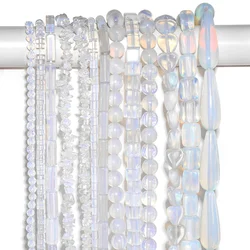 Quality White Opal Stone Beads Opalite DIY Make Up Charms Beading Bead Jewelry Making Accessories Wholesale