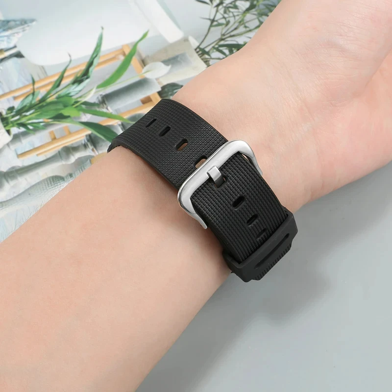 PEIYI Resin Rubber Watchband Men 26.16mm For Casio G-Shock Band GM-2100 / GA-5600 Series Silicone Wristband