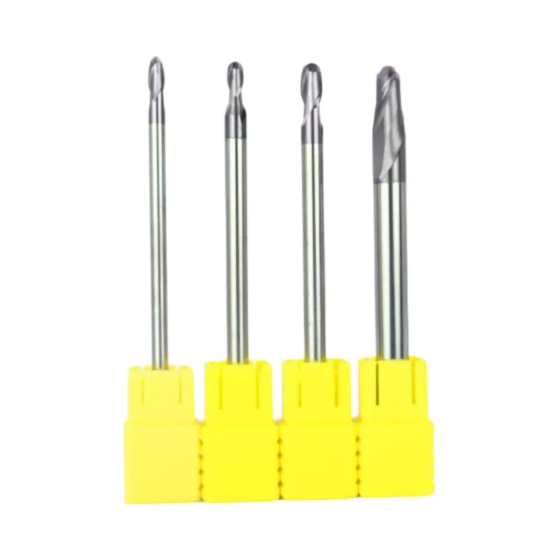 

HRC55 2 канавки R3 4 5 6 8*150 мм Удлиненная твердосплавная сферическая концевая фреза для фрезы с ЧПУ