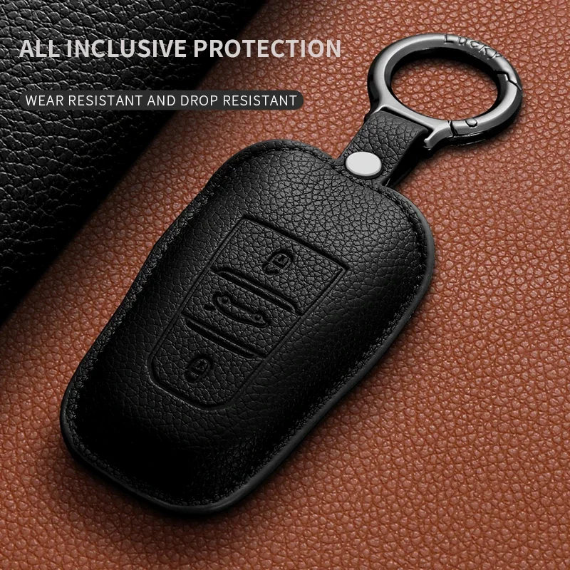 

For Peugeot 3008 4008 2008 5008 308 408 508 For Citroen C1 C2 C4 C6 C3-XR Picasso Grand DS3 DS5 Leather Car Smart Key Case Cover