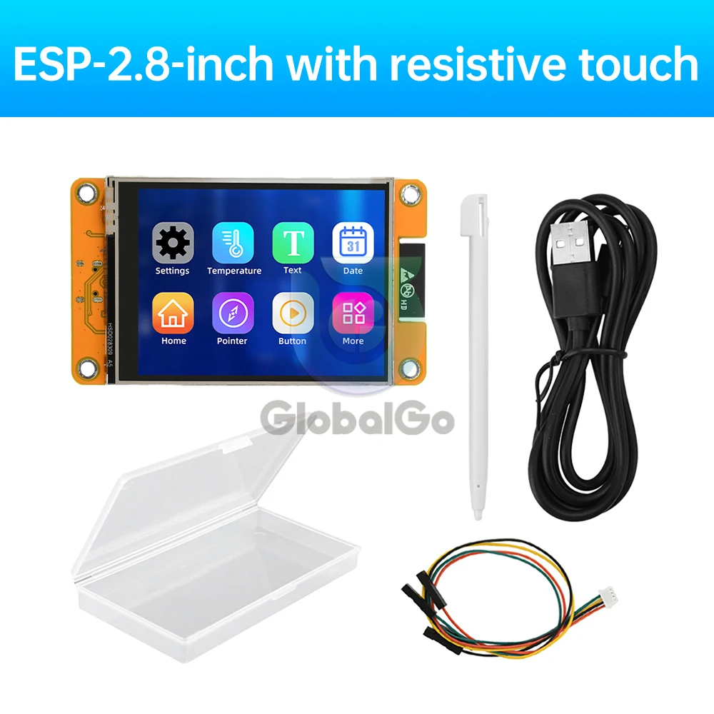 

ESP32 2.8 inch WIFI&Bluetooth Development Board ILI9341V Driver 240X320 Smart Display TFT Module Touch Screen Type-C interface