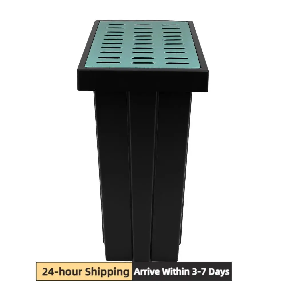 

Самодельные ливневые лотки для сбора воды с решеткой из стекловолокна и корзиной для мусора, без предварительно просверленных отверстий, для двора/водосточных труб/газона/муниципальных трубопроводов