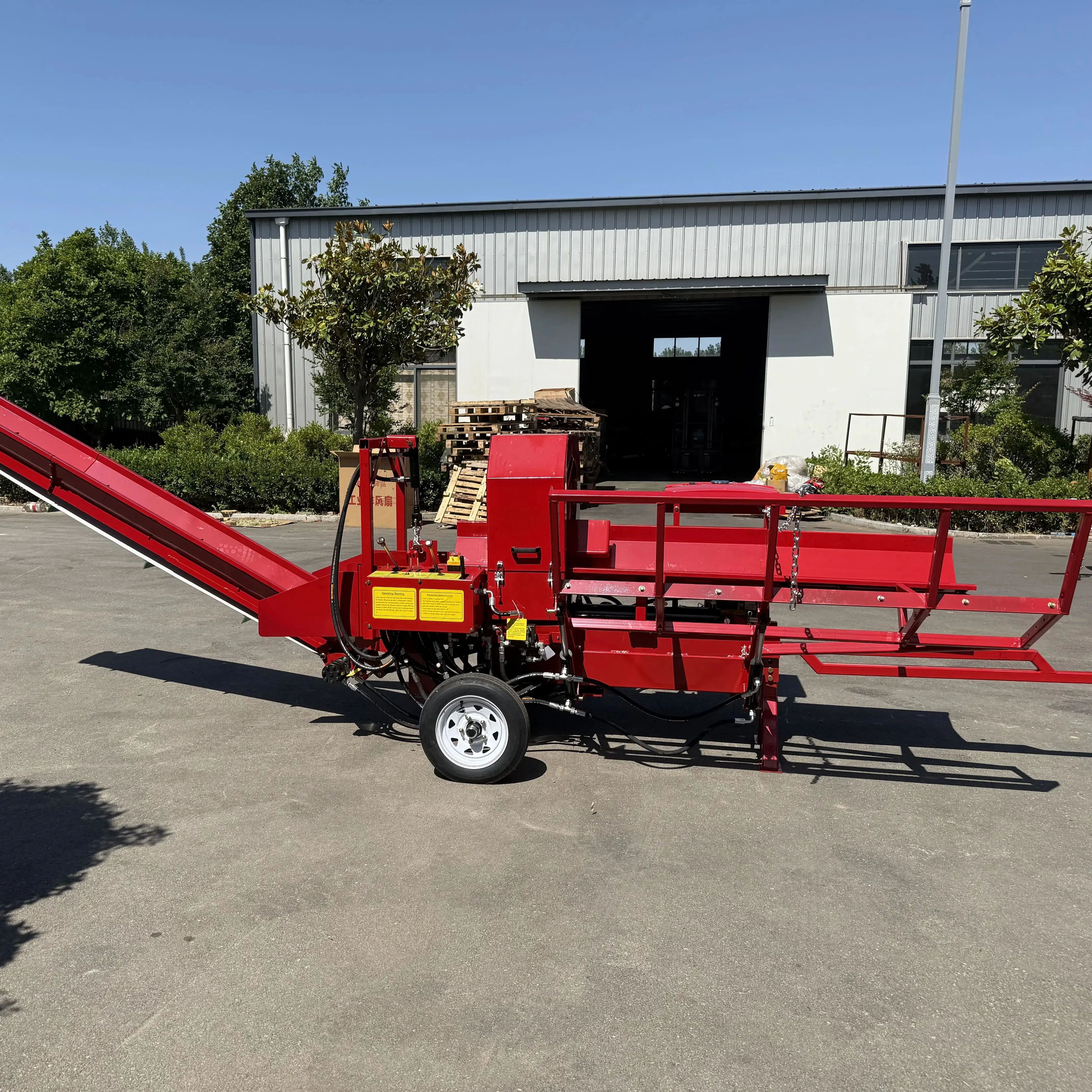 YIHUITONG 27T Firewood Processor With 739cc RATO Engine,17.32in Max Cut, 20in Chainsaw, 6-Way Wedge, Log Lifter, 3M Conveyor