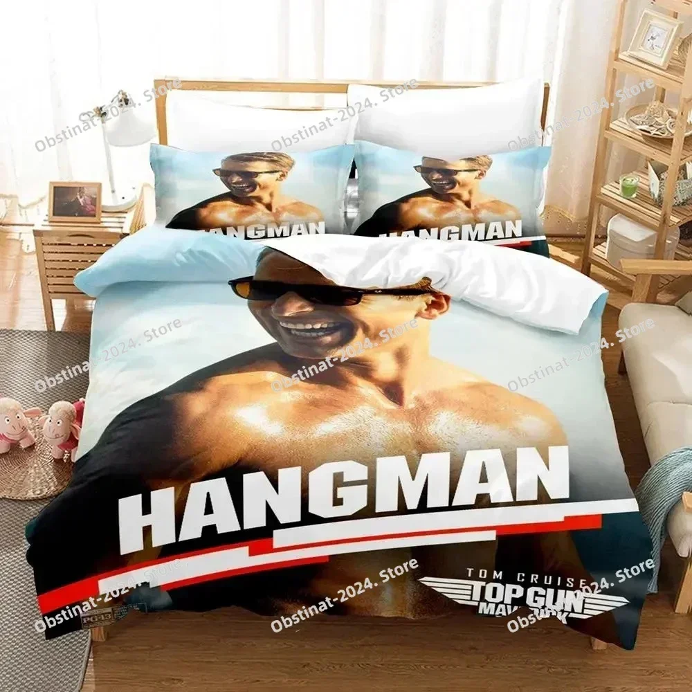 3D Print Top Gun Maverick Bedding Set Duvet Cover Bed Set Quilt Cover Pillowcase Comforter king Queen Size Boys Adult Bedding