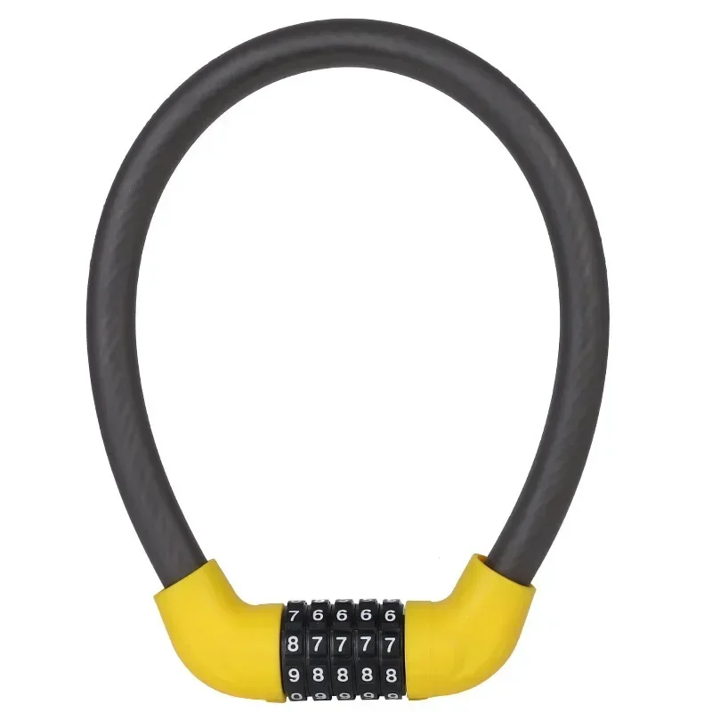 Anti-Theft Steel Cable Lock 5 Digit Password 40cm/57cm Wheel Chain Lock Mountain Bike Security Padlock Road Cycling Accessories