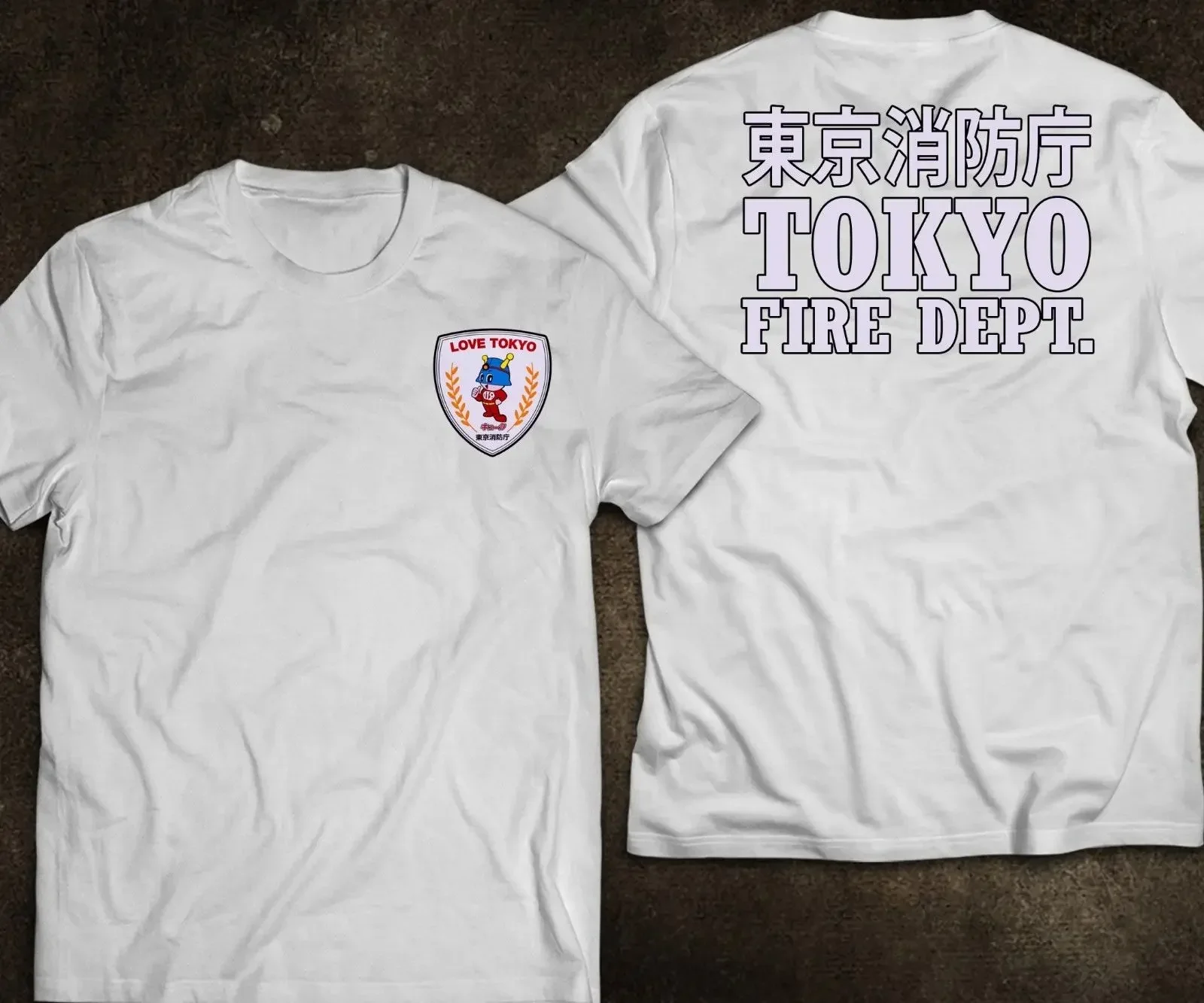 T-Shirt manches courtes col rond pour homme, décontracté et estival, avec les pompiers de Tokyo, 100% coton, S-3XL