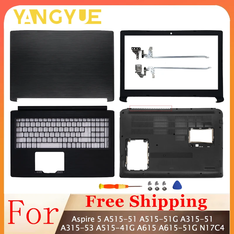 Nowa Obudowa Zastępcza Do Aspire 5 A515-51 A515-51G A315-51 A315-53 A515-41G A615 A615-51G N17C4 Pokrywa Tylna LCD Ramka Przednia Zawiasy — zdjęcie produktu 7