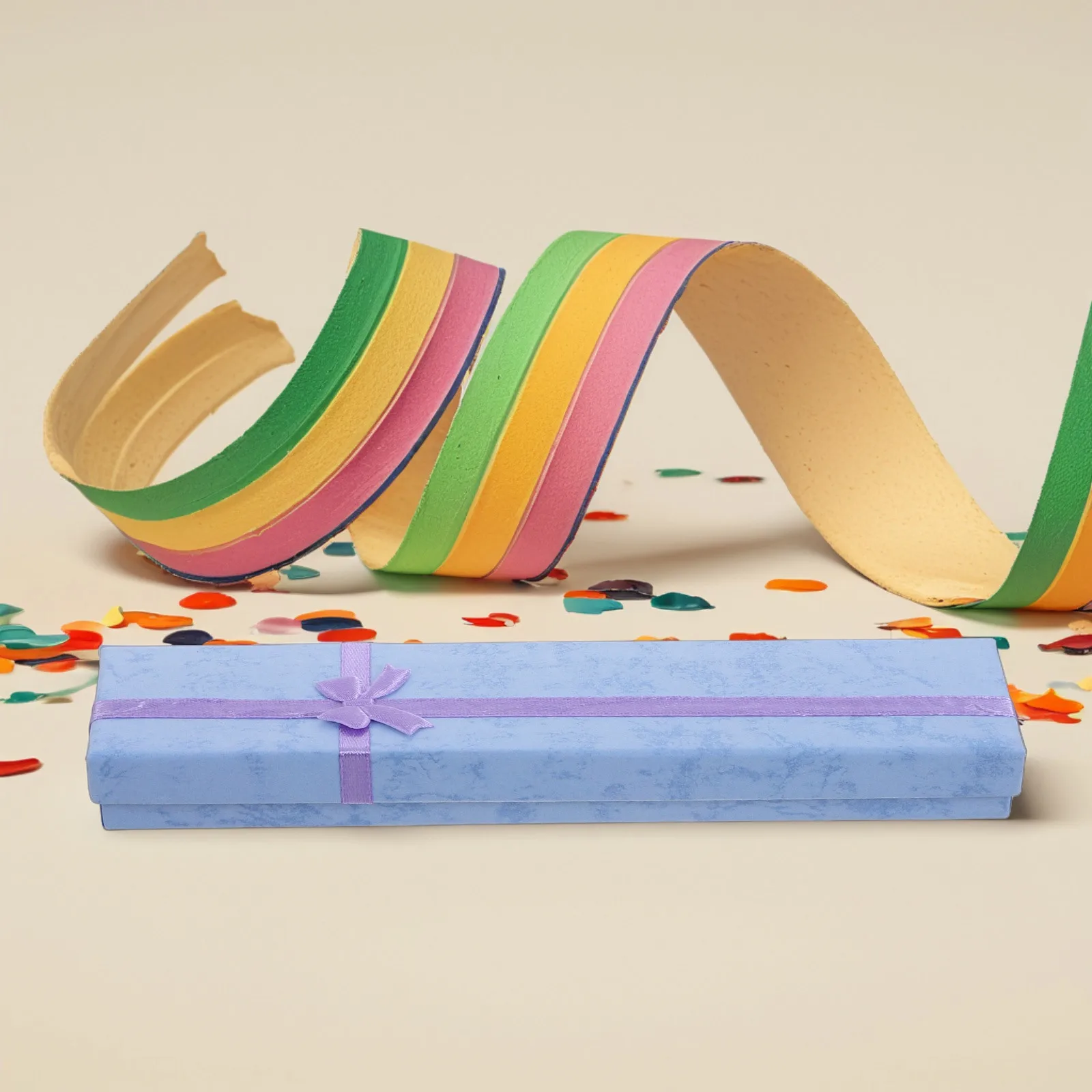 

Прямоугольная шкатулка для украшений из прочного картона для хранения ожерелий, браслетов, длинных цепочек, подвесок, витрина для демонстрации, упаковка