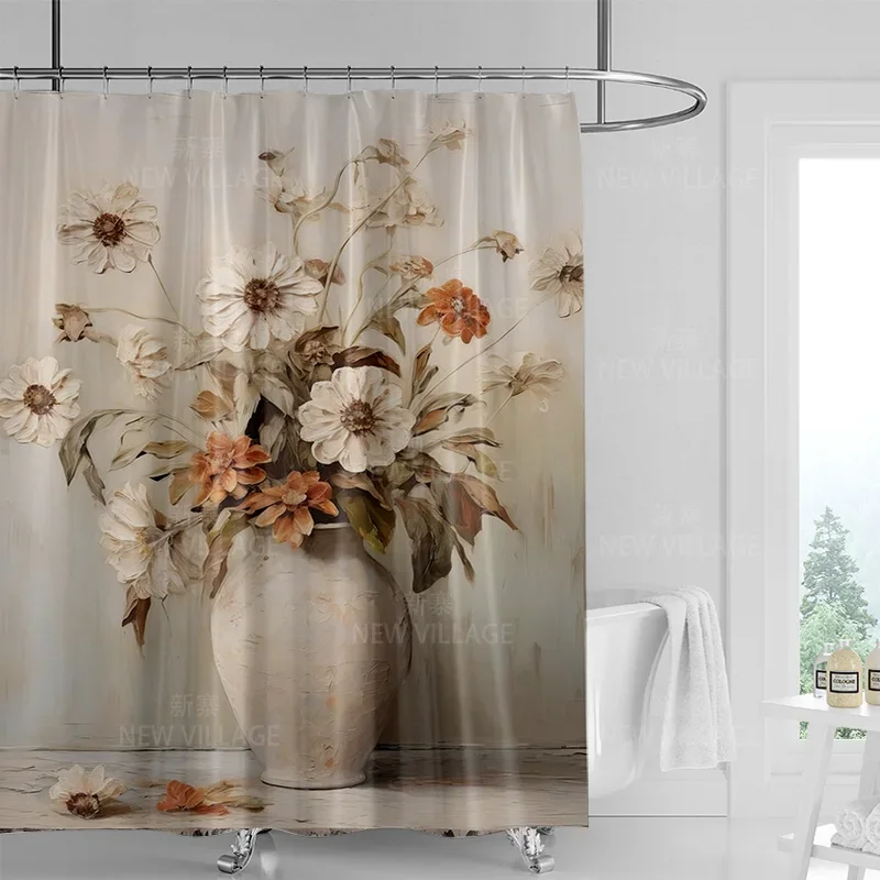 

Retro tropical leaves shower curtain waterproof extended bathroom bathtub shower curtain /bathroom decorative curtain 180x180cm