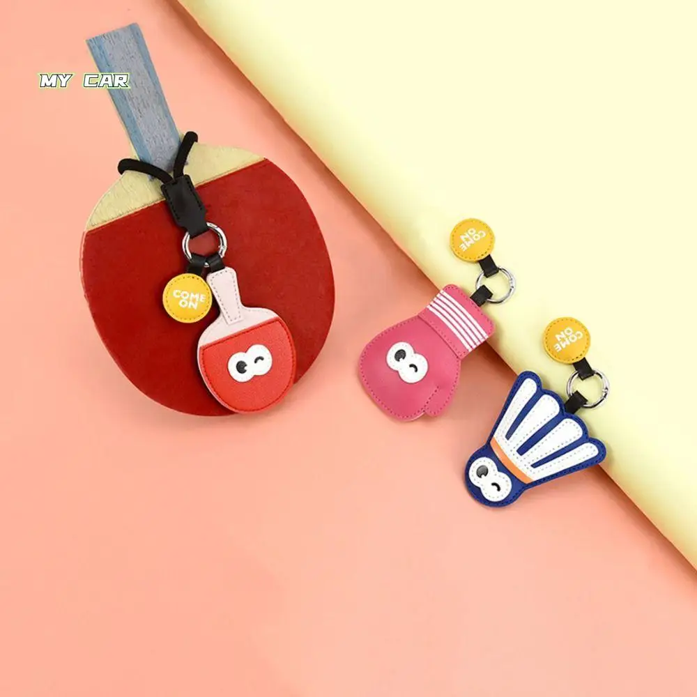 

Wrist Strap Table Tennis Leather Pendant Hand-sewn Bag Decoration Ping Pong Racket Pendants Anti-lost Trinket