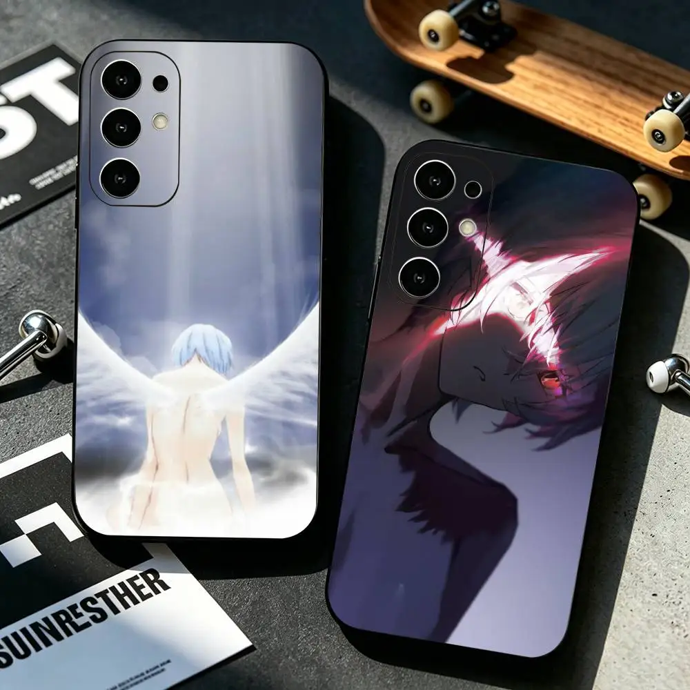 Anime Rei Ayanami EVA Phone Case Black Silicone Soft For Samsung S25,S24,S21,S22,S23,S30,Ultra,S20,Plus,Fe,Lite