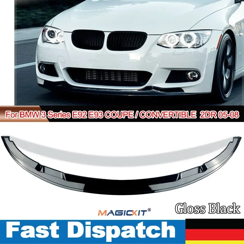 MagicKit Carbon Fiber Style Sport Front Splitter Lip For BMW E92 E93 2DR M TECH 2006-2009