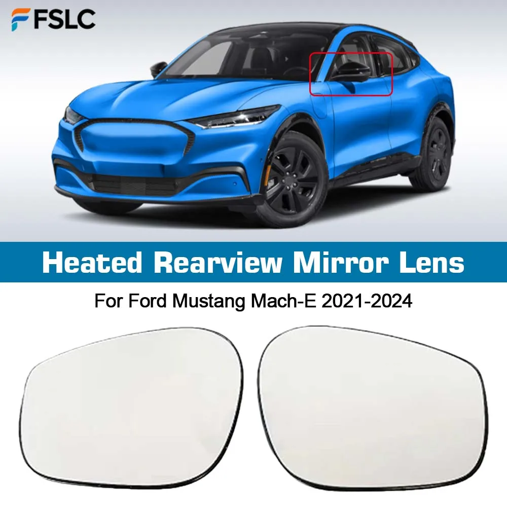 

⭐ Подлинный ⭐ Автомобильное широкоугольное зеркало заднего вида с подогревом для Ford Mustang Mach-E 2021-2024, зеркальное стекло, замена автомобильных аксессуаров