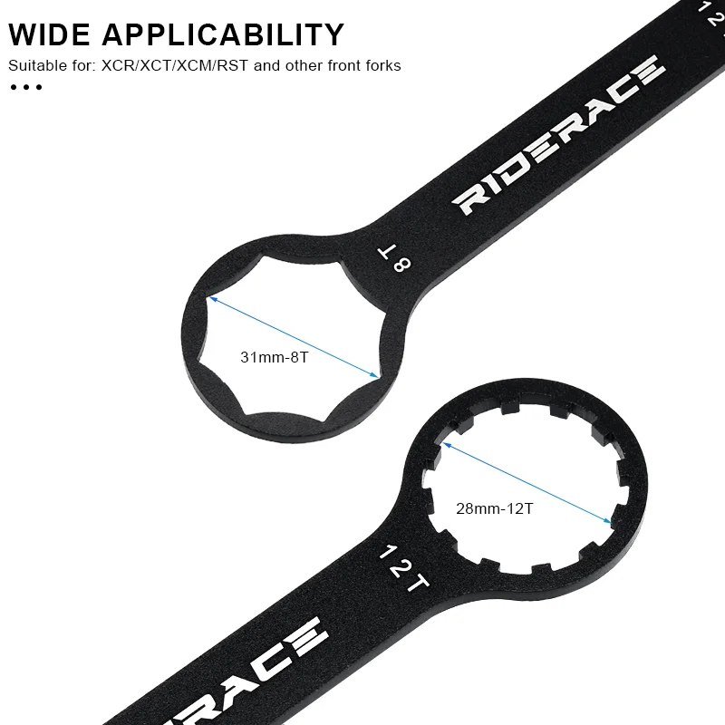 RIDERACE-llave de horquilla delantera para bicicleta de montaña, herramienta de instalación de extracción de tapa de suspensión para Suntour XCM XCR