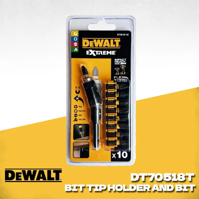 

DEWALT DT70518T with Pivotal Insert Holder Strong Magnetic Corner Connecting Rod Extended Dewalt DT70518T-QZ
