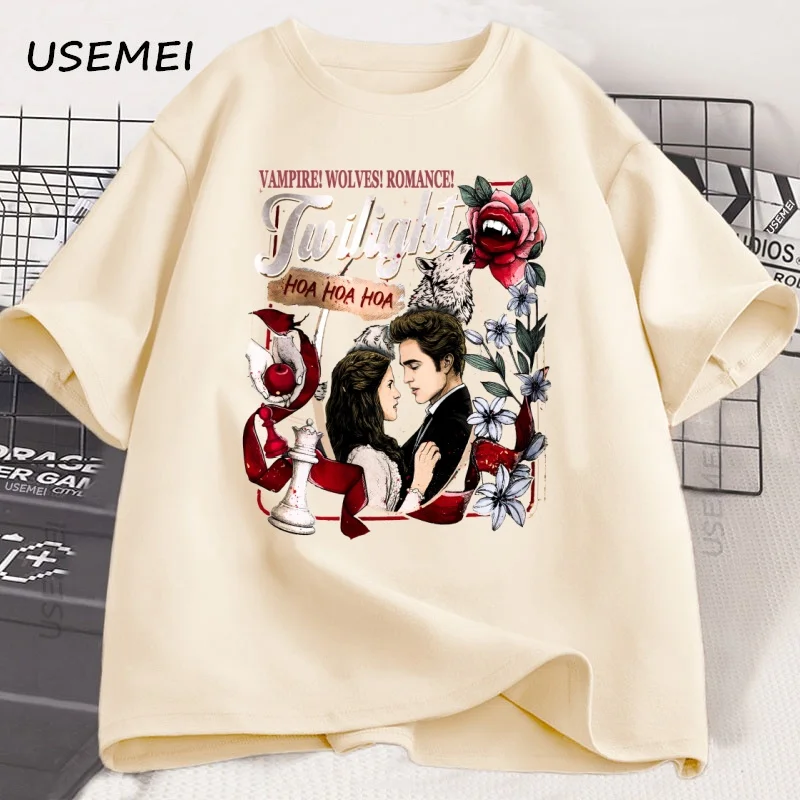 

Twilight T-shirt for Men Women Casual Cotton Short Sleeve Round Neck Tshirt Harajuku Mens Clothes Loose Graphic Tees Oversized