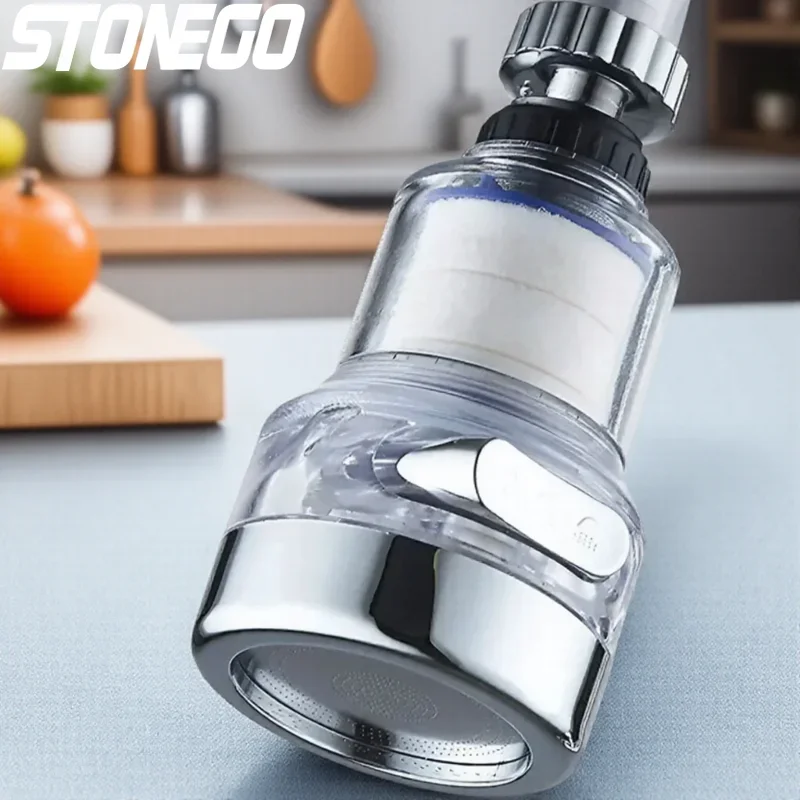 

360 Degree Rotating Nozzle for Kitchen Faucet 3 Modes Pressurized Splash Water Saving Aerator Bubble Diffuser