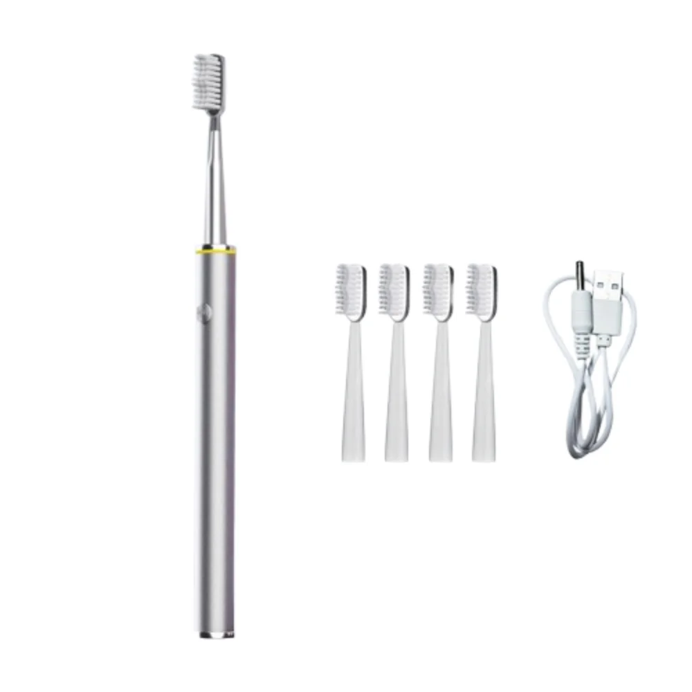 

Portable Sonic Electric Toothbrush Waterproof 3 Modes Teeth Cleaning Brush USB Rechargeable Ergonomic Handle Tooth Cleaner