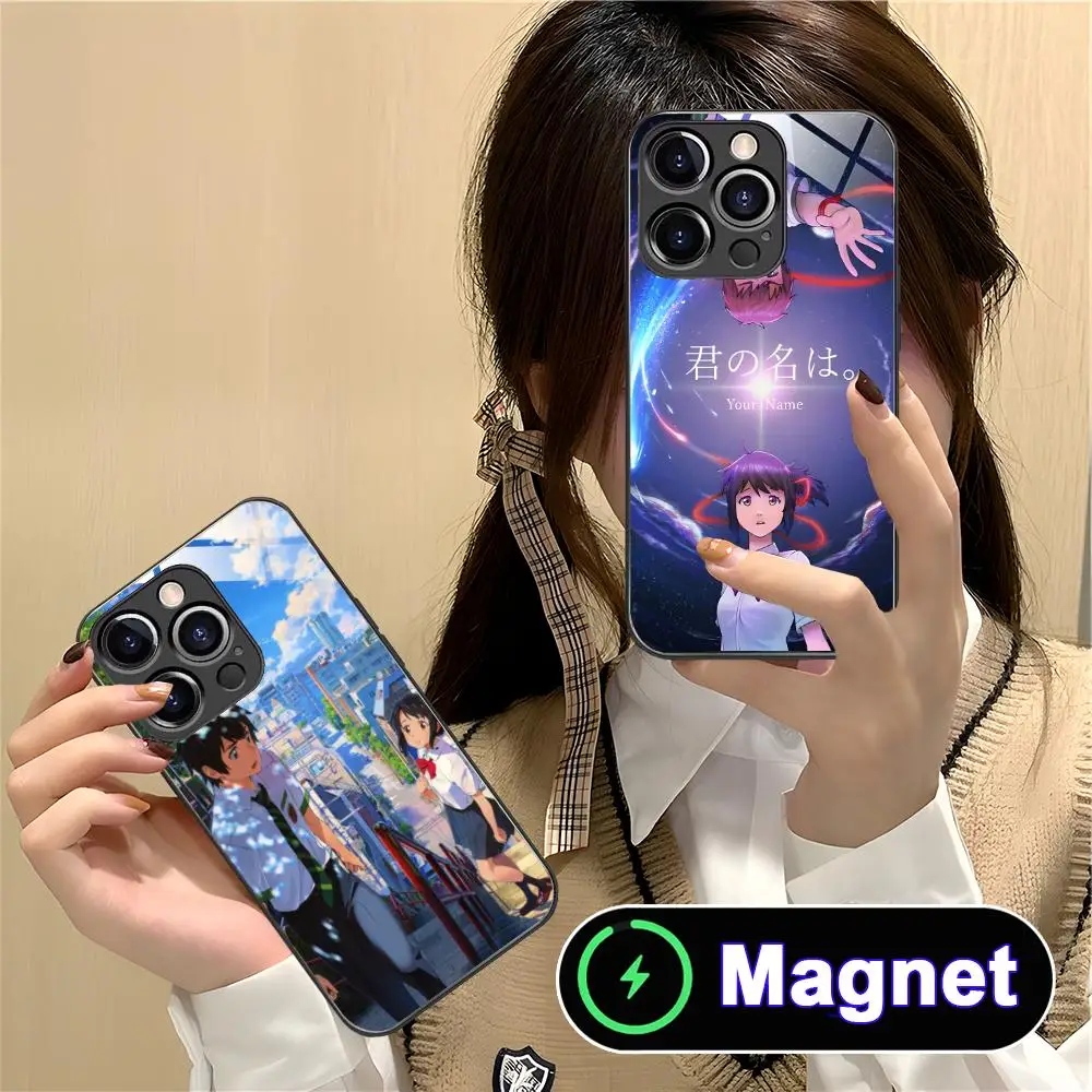 

Anime Your Name Phone Case for iPhone 17 16 15 14 13 12 11 Air Pro Max Plus Mini Glass Magnet Cover