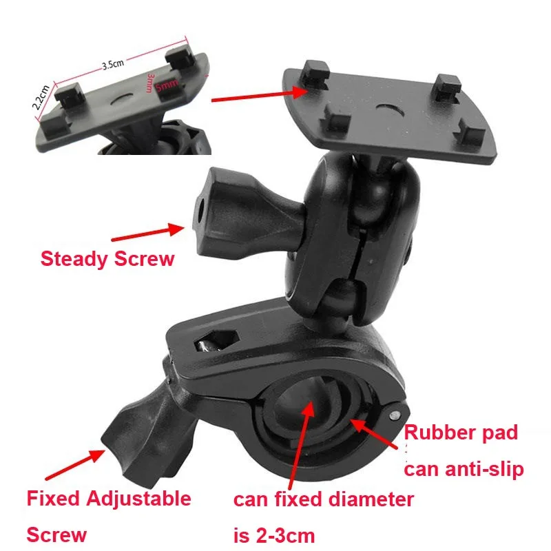 O Type Clamp Holder Motorcycle Handlebar Mount with 4 Hole Claws Car Video Recorder Bracket for Arkon for Garmin GPS DVR Camera