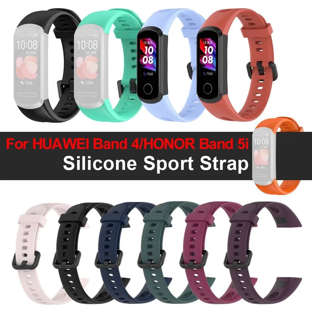 Correa de silicona deportiva para reloj inteligente, correa de repuesto suave para HUAWEI Band 4 ADS-B29 / Honor Band 5i ADS-B19, accesorios