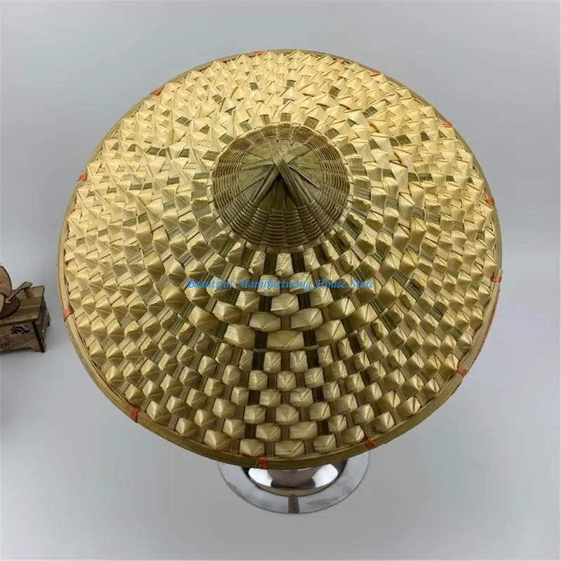 E56A Durable Bamboo Straw Hat with Excellent Ventilation Perfect for Long Hours in the Sun or Vintage Outfits